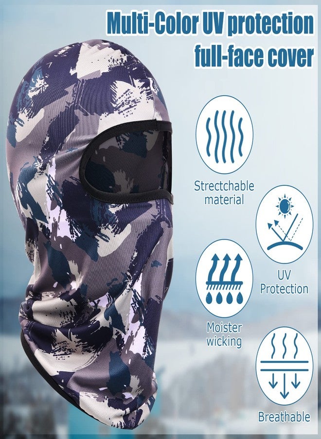 Tarpop 24 Pieces Ski Mask Balaclava Face Mask Full Face Cover for Men Skiing, UV Protection(Bright Colors, Camo Style) - Image 3
